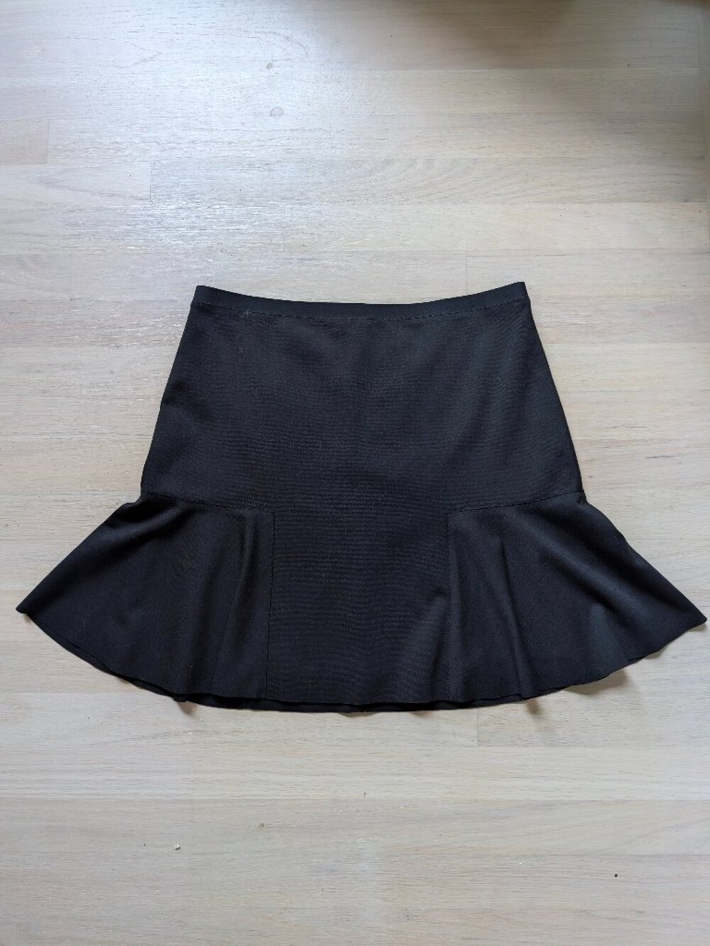 Tahari black fit and flare skirt